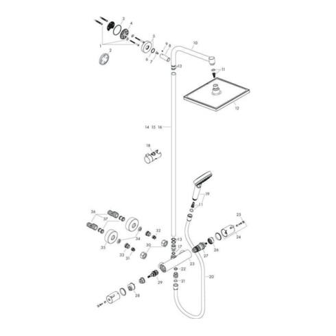hansgrohe Showerpipe CROMETTA E 240 1JET DN 15 chrom