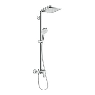 hansgrohe Showerpipe Crometta E 240 avec mitigeur monocommande, 1 jet, chrome