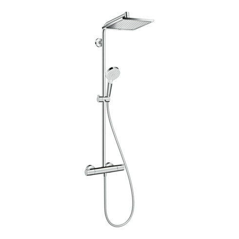 hansgrohe Showerpipe Crometta E EcoSmart avec thermostat, 1 jet, 9 l/min, chrome