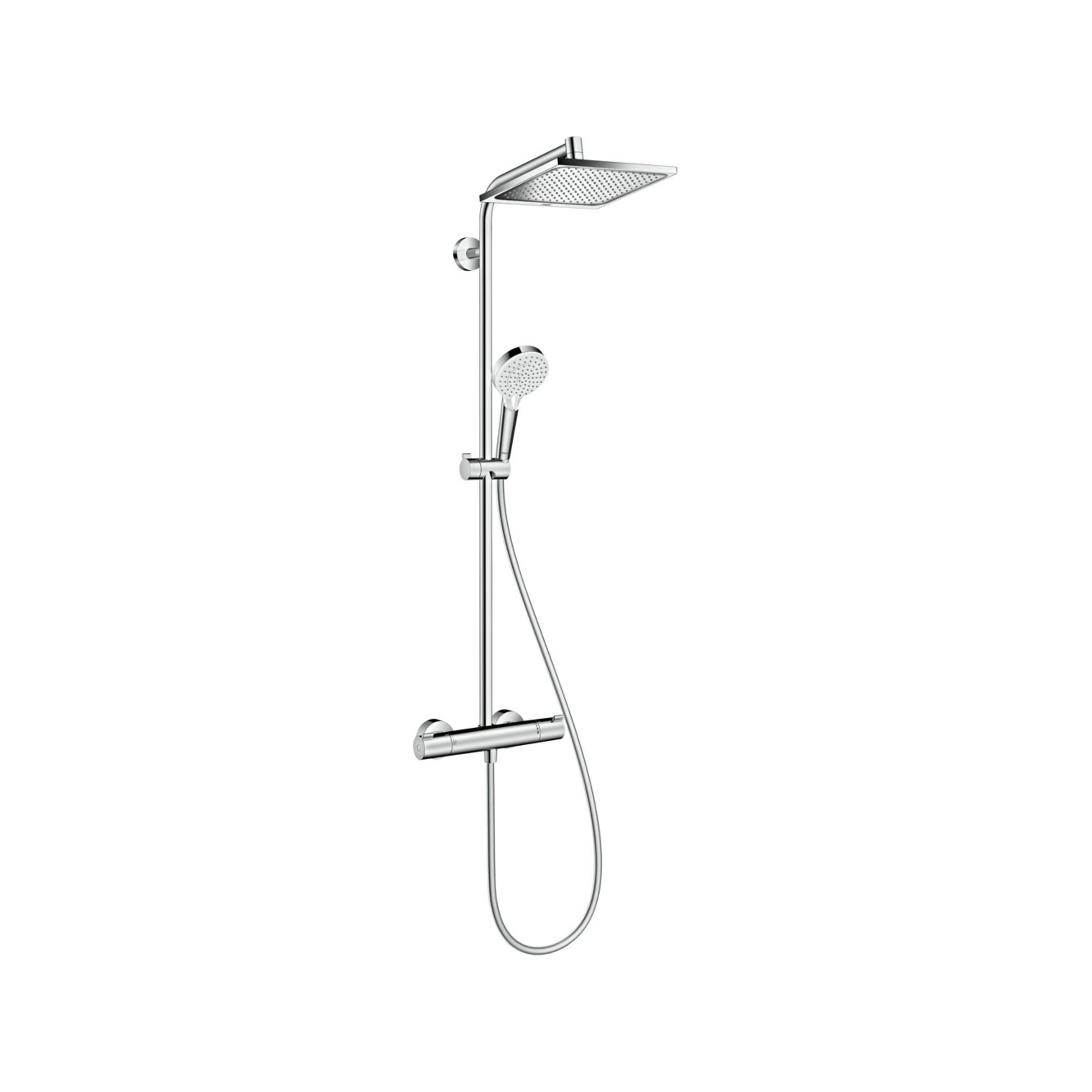 hansgrohe Showerpipe Crometta E EcoSmart mit Thermostat, 1jet, 9 l/min, chrom