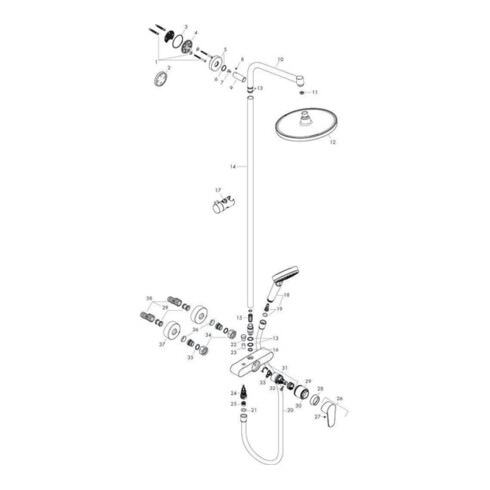 hansgrohe Showerpipe CROMETTA S 240 1JET DN 15, mit Einhebelmischer chrom