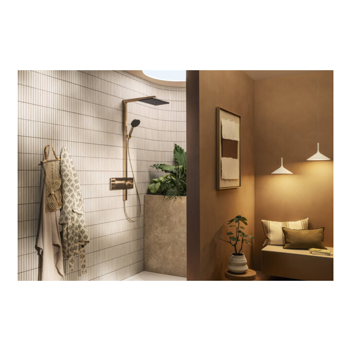 hansgrohe Showerpipe Raindance Alive Q 2jet, 12 l/min, bronze brossé