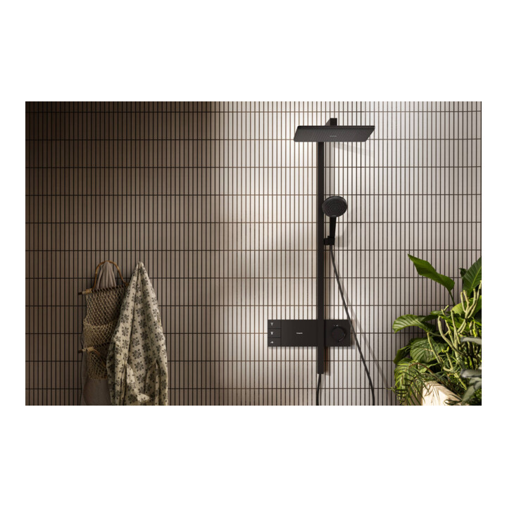 hansgrohe Showerpipe Raindance Alive Q 2jet, 12 l/min, noir mat