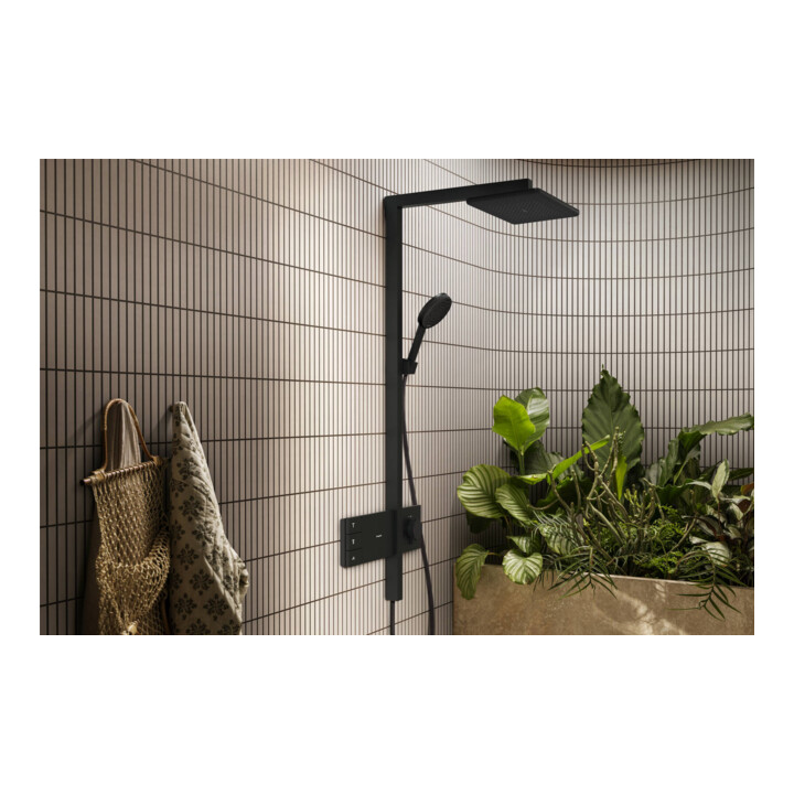 hansgrohe Showerpipe Raindance Alive Q 2jet, 12 l/min, noir mat