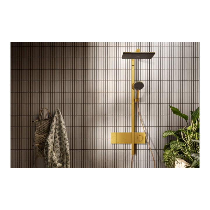 hansgrohe Showerpipe Raindance Alive Q 2jet, 12 l/min, polished gold optic