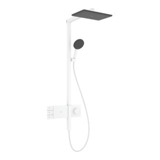 hansgrohe Showerpipe Raindance Alive Q 2jet, EcoSmart, 7,6 l/min, mattweiß
