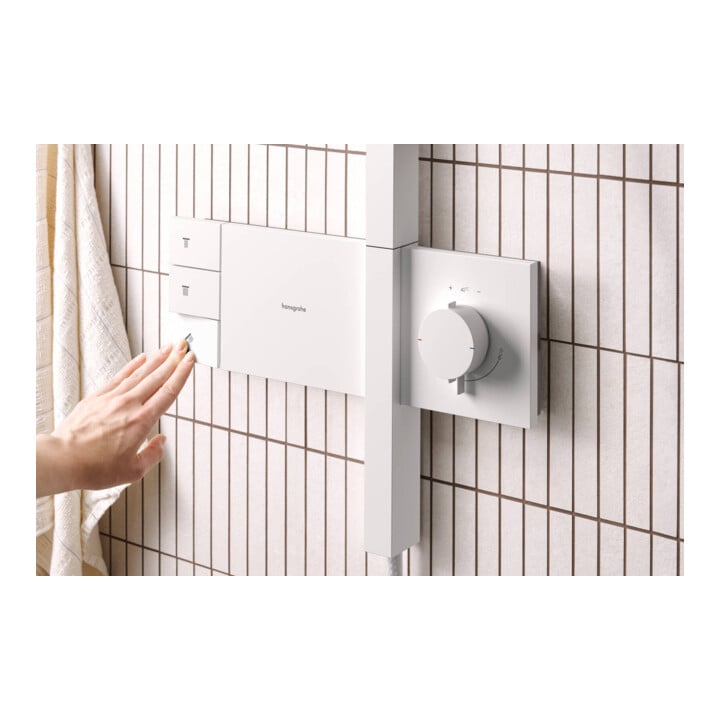 hansgrohe Showerpipe Raindance Alive Q 2jets, 12 l/min, blanc mat