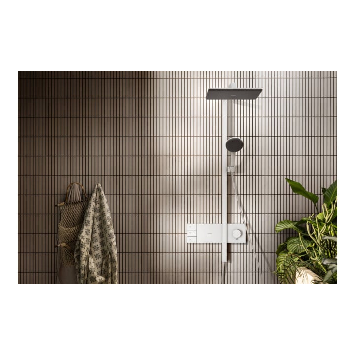 hansgrohe Showerpipe Raindance Alive Q 2jets, 12 l/min, blanc mat