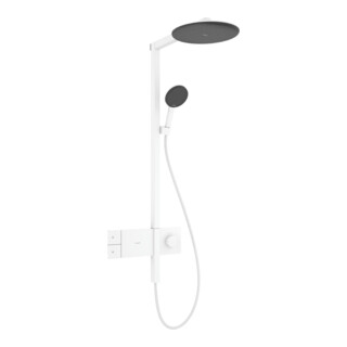 hansgrohe Showerpipe Raindance Alive S 1j, EcoSmart, Pression min. 2 bar, blanc mat