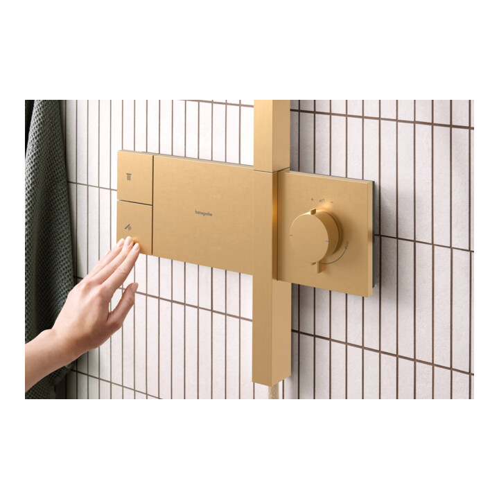 hansgrohe Showerpipe Raindance Alive S 1j, Mind.-Druck 1 bar, brushed bronze