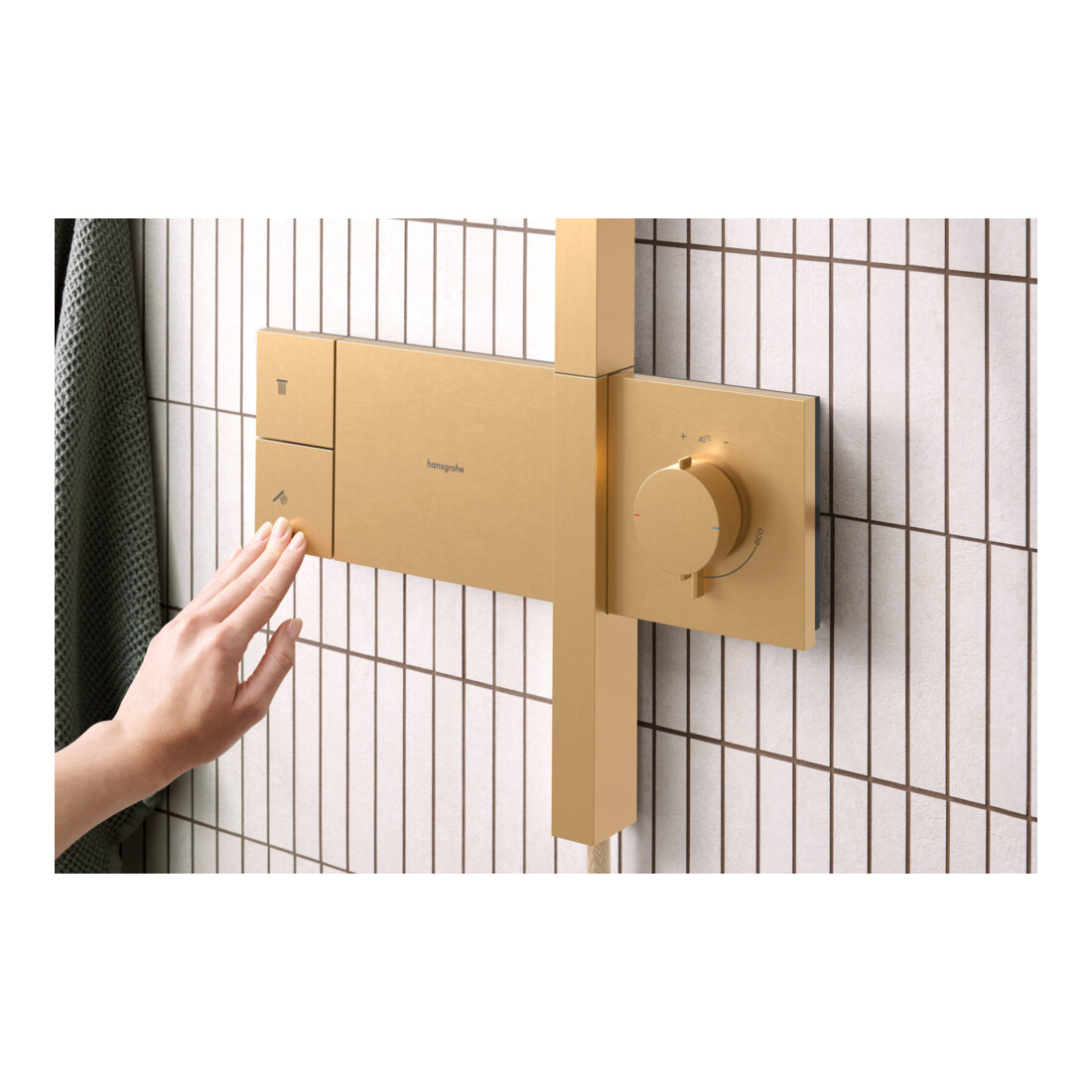 hansgrohe Showerpipe Raindance Alive S 1j, Pression min. 1 bar, bronze brossé