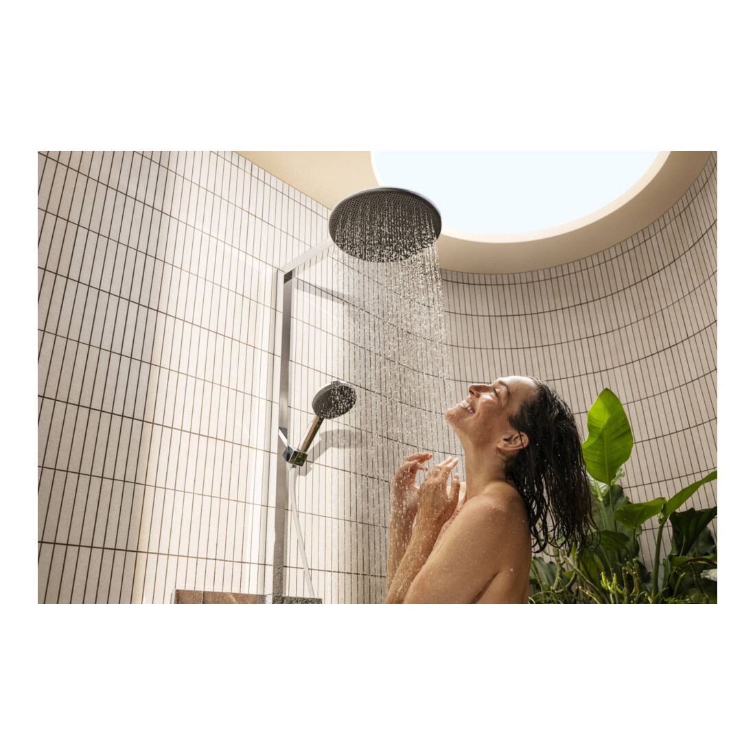 hansgrohe Showerpipe Raindance Alive S 1jet, pression min. 1 bar, chrome