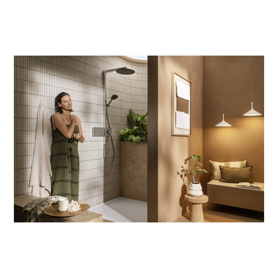 hansgrohe Showerpipe Raindance Alive S 1jet, pression min. 1 bar, chrome
