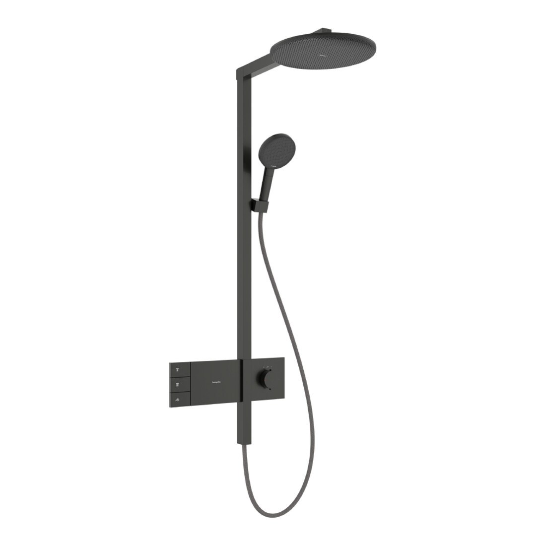 hansgrohe Showerpipe Raindance Alive S 2 jets, Eco, Pression min. 1,2 bar, brossé bleu vc