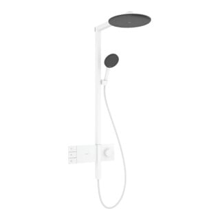 hansgrohe Showerpipe Raindance Alive S 2jets, EcoSmart, Pression min. 1,2 bar, blanc mat