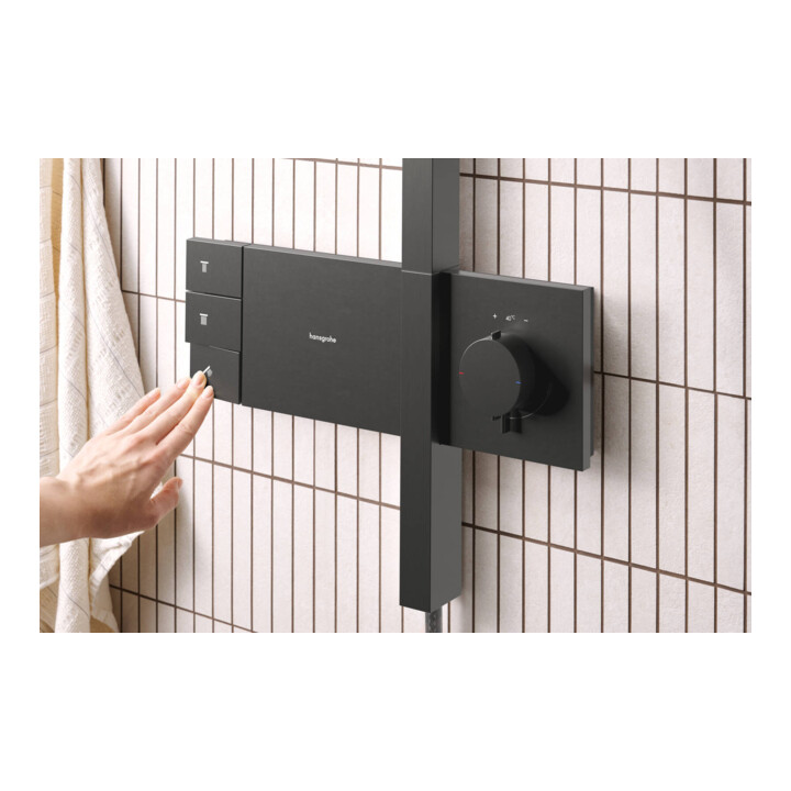 hansgrohe Showerpipe Raindance Alive S 2jets, Pression min. 1,9 bar, bleu brossé vc