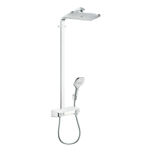 hansgrohe Showerpipe Raindance E mit Thermostat, 1jet, weiß/chrom