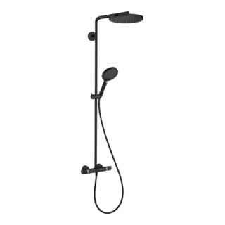 hansgrohe Showerpipe Raindance S 2jets, EcoSmart+, 6 l/min, noir mat