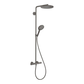 hansgrohe Showerpipe Raindance Select S avec thermostat, 1 jet, chrome noir brossé
