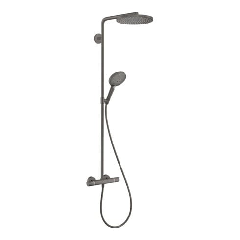 hansgrohe Showerpipe Raindance Select S avec thermostat, 1 jet, chrome noir brossé