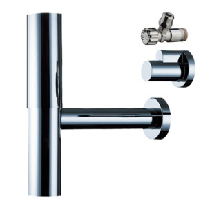 hansgrohe Siphon design Flowstar G 1 1/4, avec 2 vannes d'angle et cache, chromé