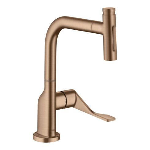 hansgrohe SPT 230 Se 2jet Axor Citterio m Ausziehbr. und sBox, brushed red gold