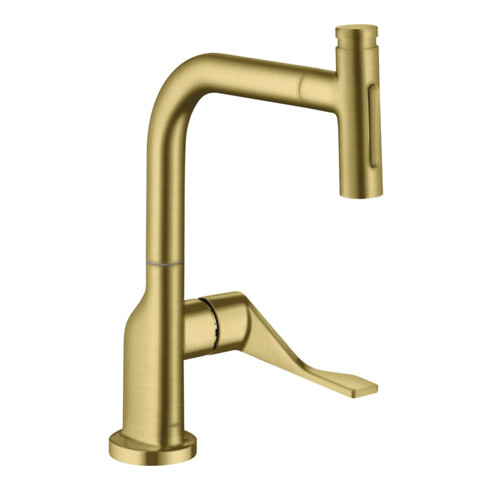 hansgrohe SPT 230 Se 2jet Axor Citterio mit Ausziehbrause, brushed brass