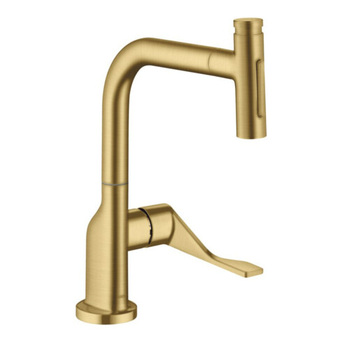 hansgrohe SPT 230 Se 2jet Axor Citterio mit Ausziehbrause, brushed gold optic