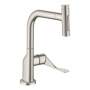 hansgrohe SPT 230 Se 2jet Axor Citterio mit Ausziehbrause, Edelstahl Finish