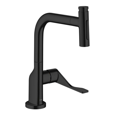 hansgrohe SPT 230 Se 2jet Axor Citterio mit Ausziehbrause, mattschwarz