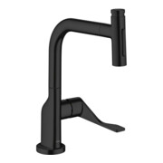 hansgrohe SPT 230 Se 2jet Axor Citterio mit Ausziehbrause, mattschwarz