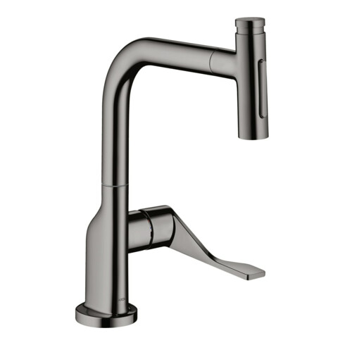 hansgrohe SPT 230 Se 2jet Axor Citterio mit Ausziehbrause, polished black chrome