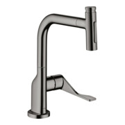 hansgrohe SPT 230 Se 2jet Axor Citterio mit Ausziehbrause, polished black chrome