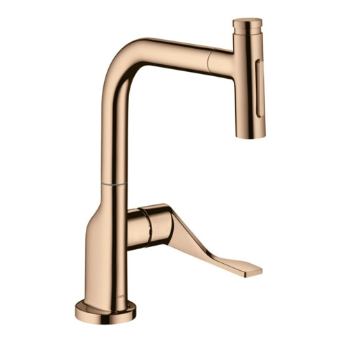 hansgrohe SPT 230 Se 2jet Axor Citterio mit Ausziehbrause, polished red gold