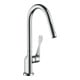 hansgrohe SPT 250 Axor Citterio EcoSmart avec douchette extractible, finition acier inoxydable-1
