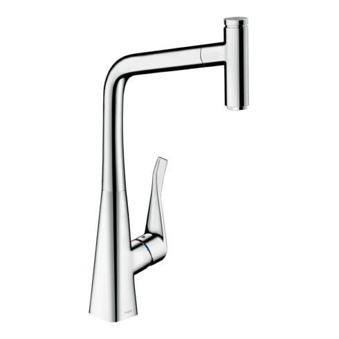 hansgrohe SPT 320 Metris Sel. M71 EcoSm. mit Ausziehbrause, 1jet, chrom