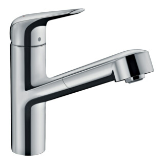 hansgrohe Spültisch-Einhebelmischer 150 Focus M42 EcoSmart mit Ausziehauslauf, 1jet, chrom