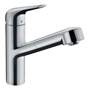 hansgrohe Spültisch-Einhebelmischer 150 Focus M42 EcoSmart mit Ausziehauslauf, 1jet, chrom