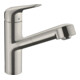 hansgrohe Spültisch-Einhebelmischer 150 Focus M42 m Ausziehauslauf, 1jet, Edelstahl-Optik-1