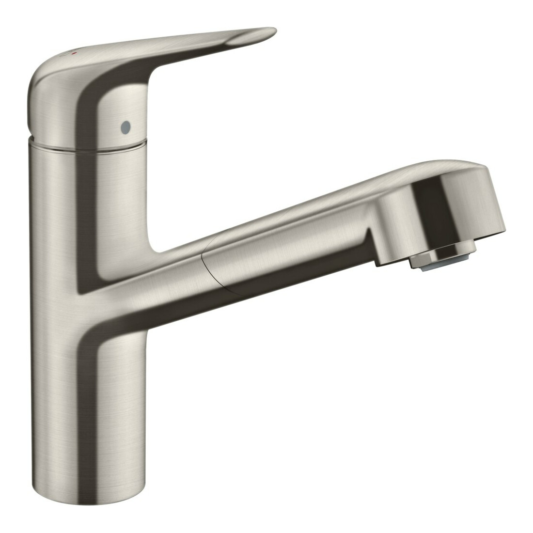 hansgrohe Spültisch-Einhebelmischer 150 Focus M42 m Ausziehauslauf, 1jet, Edelstahl-Optik