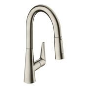 hansgrohe Spültisch-Einhebelmischer 160 Talis M51 mit Ausziehbrause, 2jet, Edelstahl-Optik-3