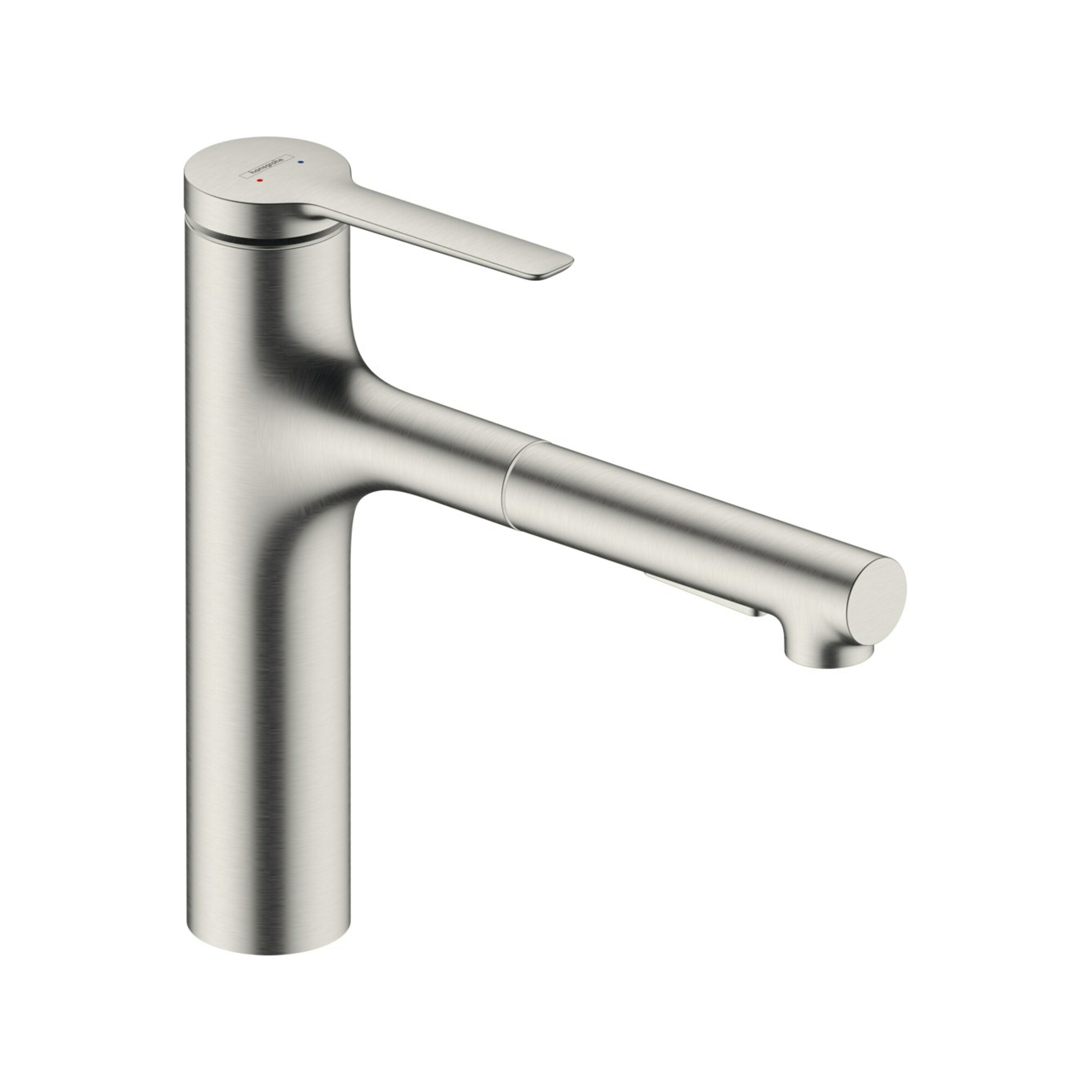hansgrohe Spültisch-Einhebelmischer 160 Zesis M33 mit Ausziehbrause, 2jet, Edelstahl-Optik
