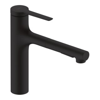 hansgrohe Spültisch-Einhebelmischer 160 Zesis M33 mit Ausziehbrause, 2jet, mattschwarz