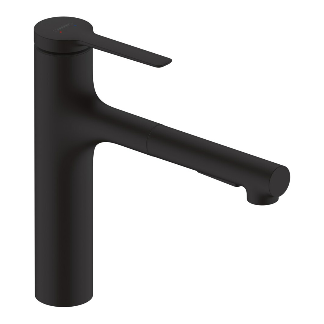 hansgrohe Spültisch-Einhebelmischer 160 Zesis M33 mit Ausziehbrause, 2jet, mattschwarz