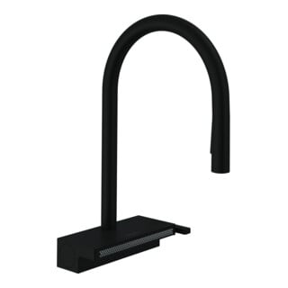 hansgrohe Spültisch-Einhebelmischer 170 Aquno Select M81 m Ausziehbrause, 3jet, sBox, mattschwarz