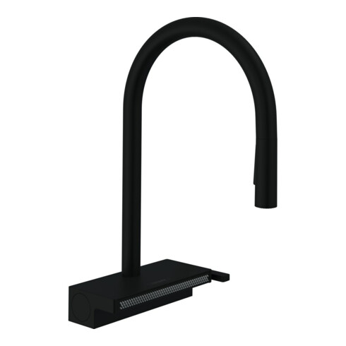 hansgrohe Spültisch-Einhebelmischer 170 Aquno Select M81 m Ausziehbrause, 3jet, sBox, mattschwarz