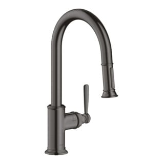hansgrohe Spültisch-Einhebelmischer 180 Axor Montreux mit Ausziehbrause, brushed black chrome