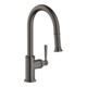 hansgrohe Spültisch-Einhebelmischer 180 Axor Montreux mit Ausziehbrause, brushed black chrome-1