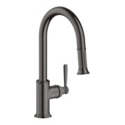 hansgrohe Spültisch-Einhebelmischer 180 Axor Montreux mit Ausziehbrause, brushed black chrome