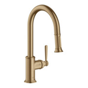 hansgrohe Spültisch-Einhebelmischer 180 Axor Montreux mit Ausziehbrause, brushed bronze